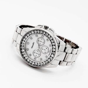 Varsales Bezel Stainless Steel Quartz Women's Watch with New Battery